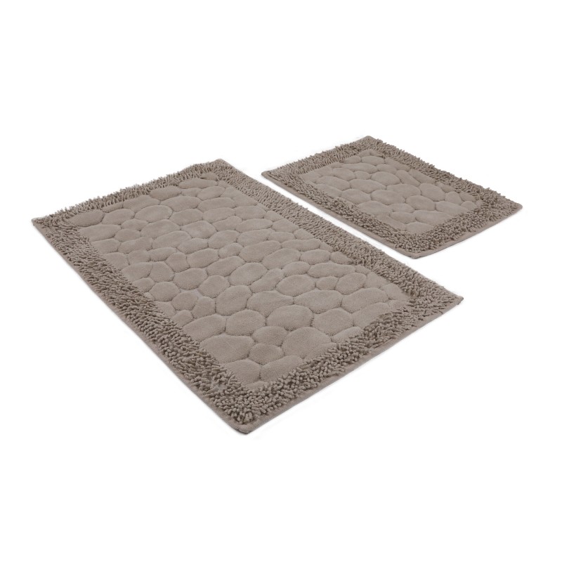 Lessentiel Bathmat Set (2 Pieces) Stone - Beige Multicolor