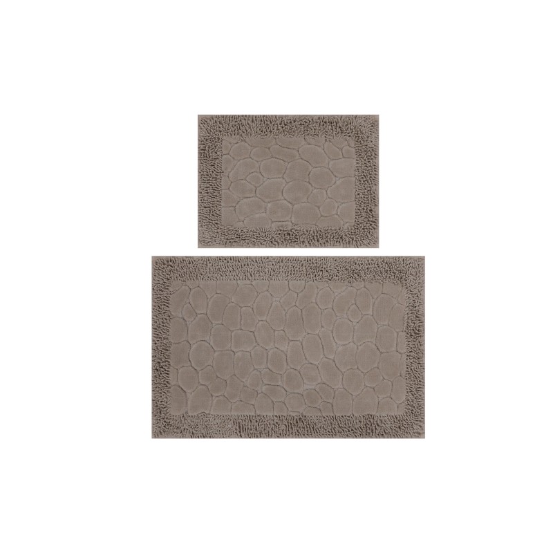 Lessentiel Bathmat Set (2 Pieces) Stone - Beige Multicolor