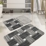 Acrylic Bathmat Set (3 Pieces) Piazza - Grey Multicolor