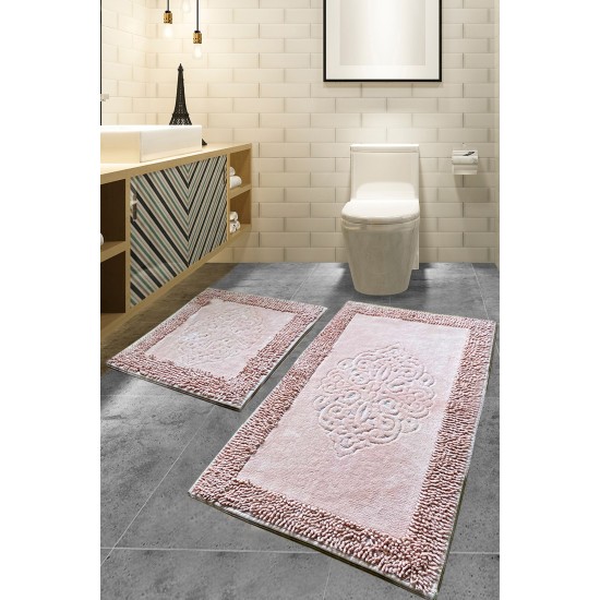 Bathmat Set (2 Pieces) Piante - Powder Multicolor Lessentiel Bathmat Set (2 Pieces) Piante - Powder Multicolor