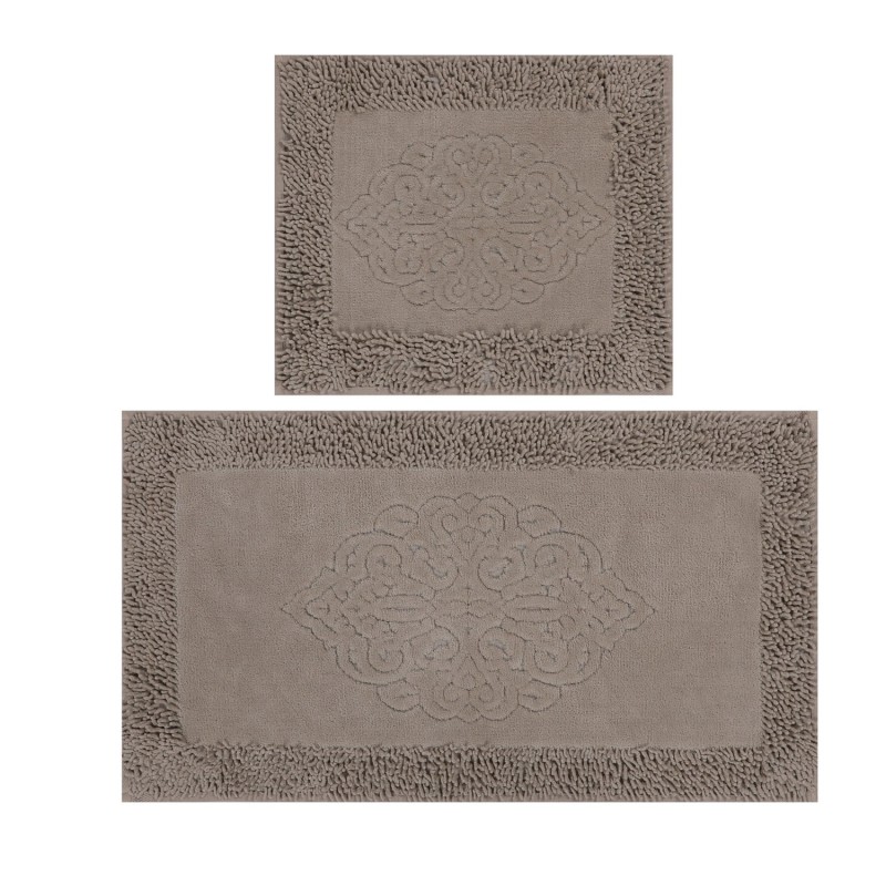 Lessentiel Bathmat Set (2 Pieces) Piante - Beige Multicolor