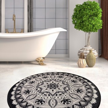Bathmat Mandal Djt - Black Multicolor