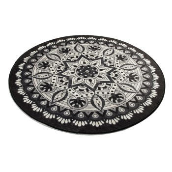 Bathmat Mandal Djt - Black Multicolor