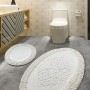 Bathmat Set (2 Pieces) Piante Oval - Ecru Multicolor