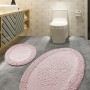 Bathmat Set (2 Pieces) Piante Oval - Pink Multicolor