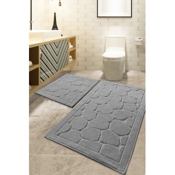 Bathmat Set (2 Pieces) Parma - Grey Multicolor