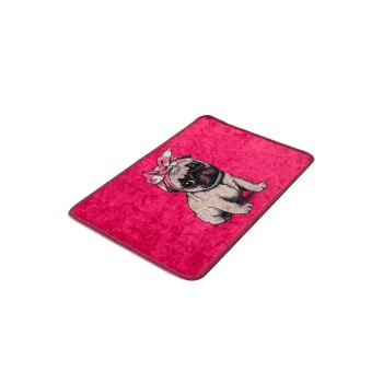 Bathmat Pink Pug Djt Multicolor