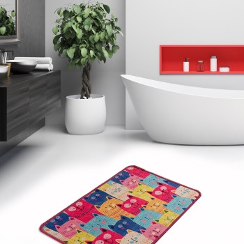 Bathmat Meow Djt - Colourful Multicolor