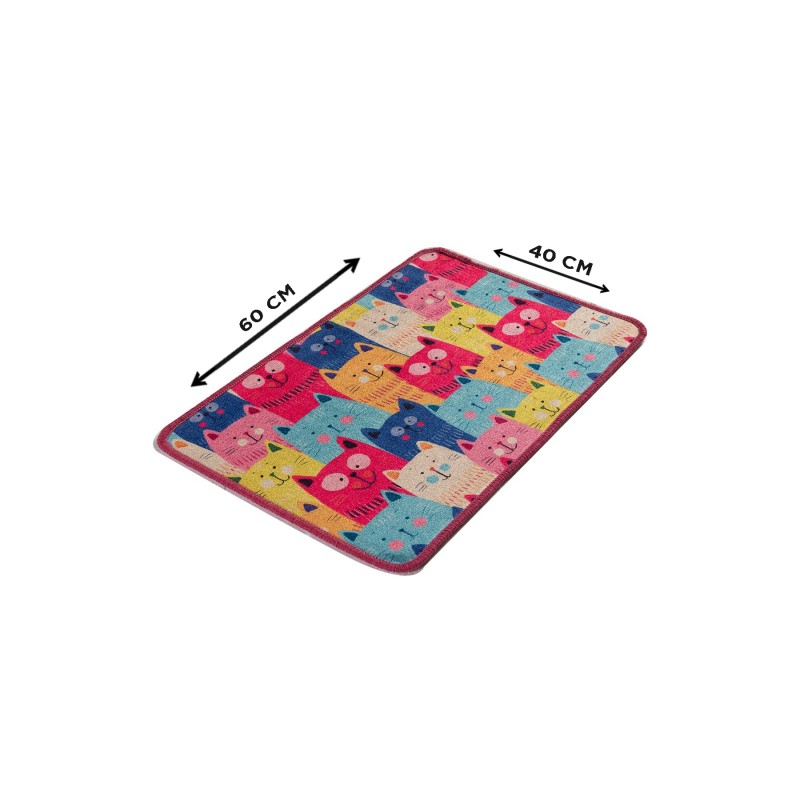 Lessentiel Bathmat Meow Djt - Colourful Multicolor
