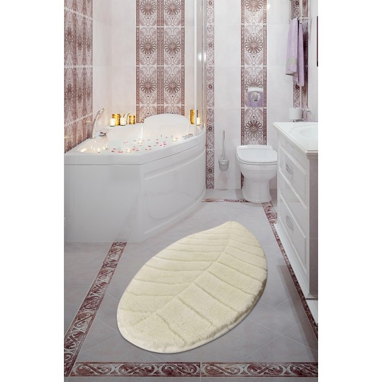 Lessentiel Acrylic Bathmat Jungle Leaf - Ecru (60 x 100) Multicolor