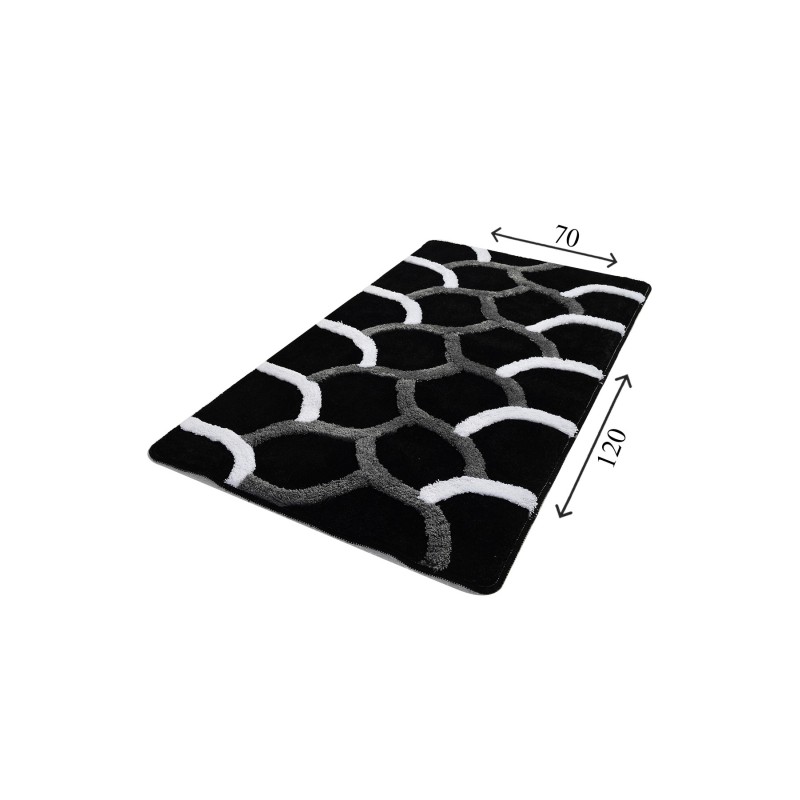 Lessentiel Acrylic Bathmat Elegant - Black (70 x 120) Multicolor