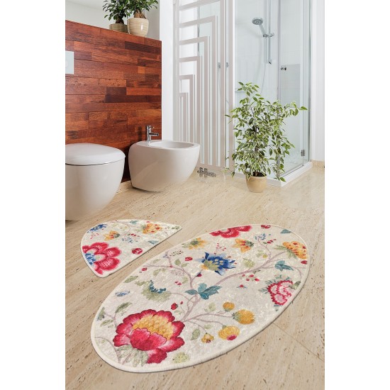 Bathmat Set (2 Pieces) Arya Oval Multicolor Lessentiel Bathmat Set (2 Pieces) Arya Oval Multicolor