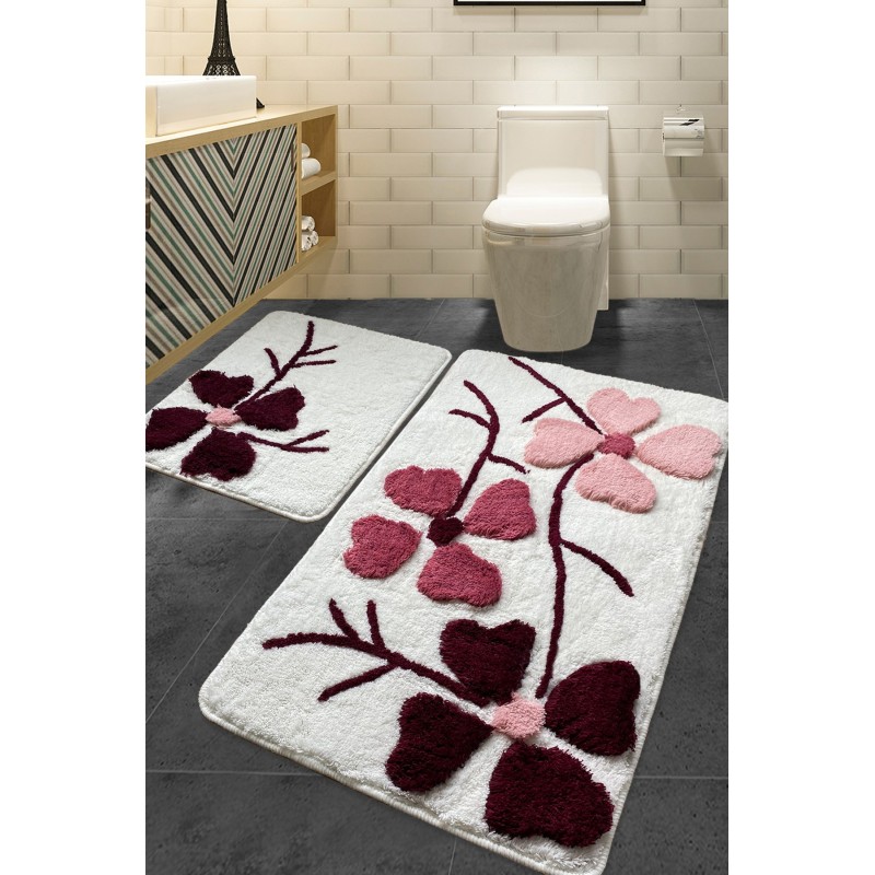 Lessentiel Acrylic Bathmat Set (2 Pieces) Kırcicegi - Pink Multicolor