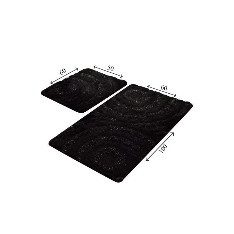 Lessentiel Acrylic Bathmat Set (2 Pieces) Wave - Black Black
Anthracite