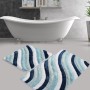 Acrylic Bathmat Set (2 Pieces) Colorful - Blue Multicolor