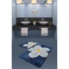 Lessentiel Acrylic Bathmat Set (2 Pieces) Flower - Blue Multicolor