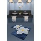 Lessentiel Acrylic Bathmat Set (2 Pieces) Flower - Blue Multicolor