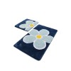 Lessentiel Acrylic Bathmat Set (2 Pieces) Flower - Blue Multicolor
