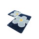 Lessentiel Acrylic Bathmat Set (2 Pieces) Flower - Blue Multicolor