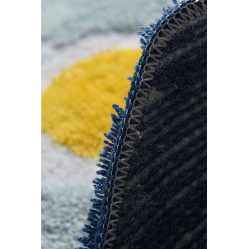 Lessentiel Acrylic Bathmat Set (2 Pieces) Flower - Blue Multicolor