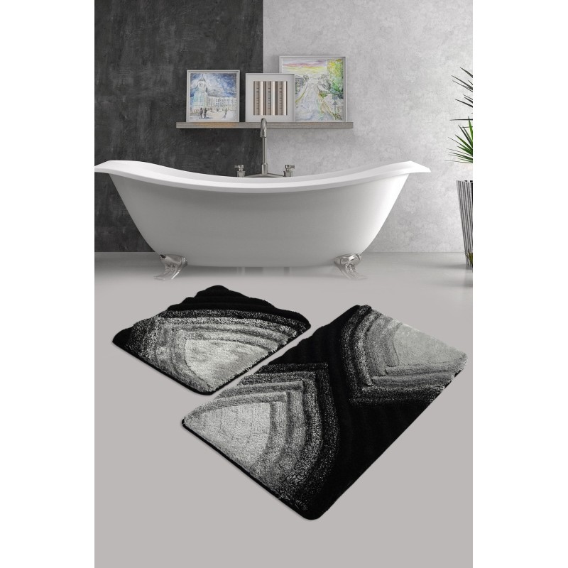 Lessentiel Acrylic Bathmat Set (2 Pieces) Stella - Anthracite Multicolor