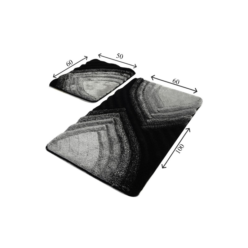 Lessentiel Acrylic Bathmat Set (2 Pieces) Stella - Anthracite Multicolor