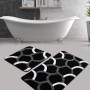 Acrylic Bathmat Set (2 Pieces) Elegant - Black Multicolor