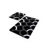 Lessentiel Acrylic Bathmat Set (2 Pieces) Elegant - Black Multicolor