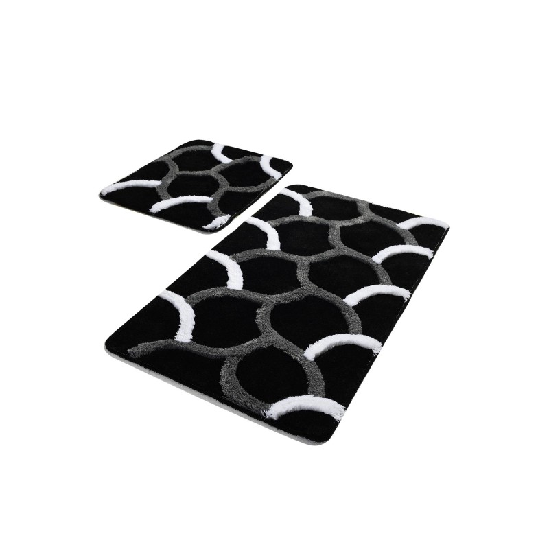 Lessentiel Acrylic Bathmat Set (2 Pieces) Elegant - Black Multicolor