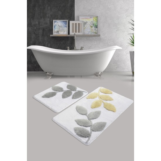 Acrylic Bathmat Set (2 Pieces) Innovia - White Multicolor Lessentiel Acrylic Bathmat Set (2 Pieces) Innovia - White Multicolor