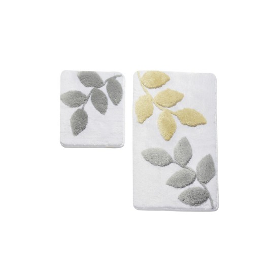 Acrylic Bathmat Set (2 Pieces) Innovia - White Multicolor Lessentiel Acrylic Bathmat Set (2 Pieces) Innovia - White Multicolor