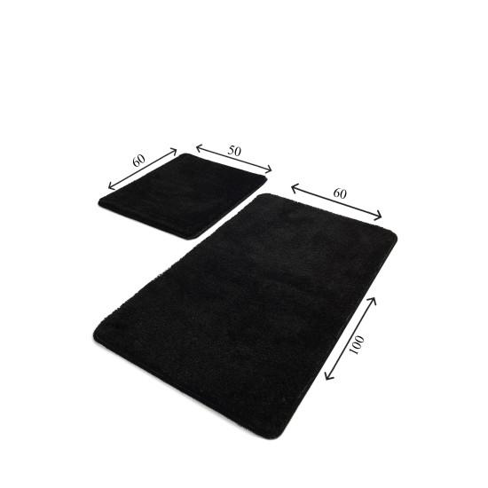 Acrylic Bathmat Set (2 Pieces) Havai - Black Black Lessentiel Acrylic Bathmat Set (2 Pieces) Havai - Black Black
