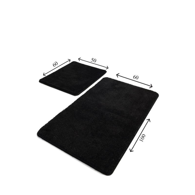 Lessentiel Acrylic Bathmat Set (2 Pieces) Havai - Black Black