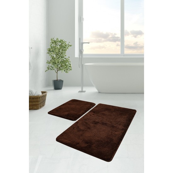 Acrylic Bathmat Set (2 Pieces) Havai - Brown Brown Lessentiel Acrylic Bathmat Set (2 Pieces) Havai - Brown Brown