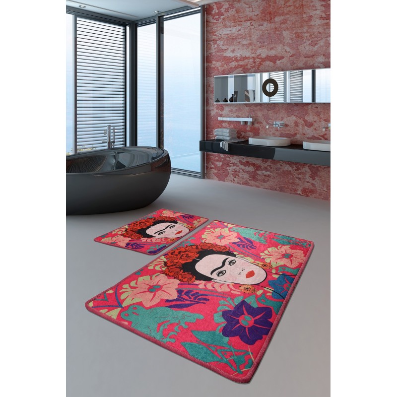 Lessentiel Bathmat Set (2 Pieces) Frida - Pink Multicolor