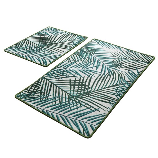 Bathmat Set (2 Pieces) Botany Multicolor Lessentiel Bathmat Set (2 Pieces) Botany Multicolor