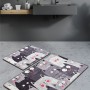 Bathmat Set (2 Pieces) Meow - Grey Multicolor