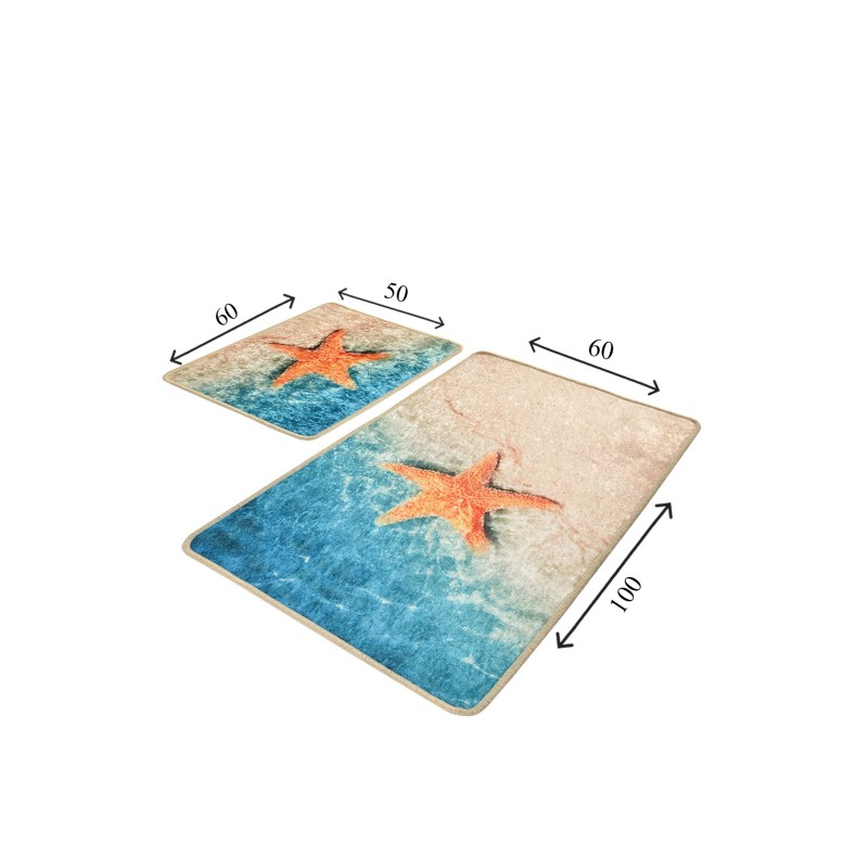 Lessentiel Bathmat Set (2 Pieces) Stella Multicolor