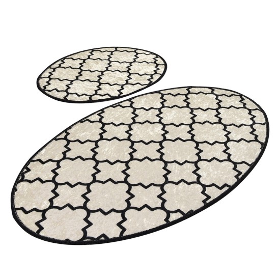Bathmat Set (2 Pieces) Kupa - White Multicolor Lessentiel Bathmat Set (2 Pieces) Kupa - White Multicolor