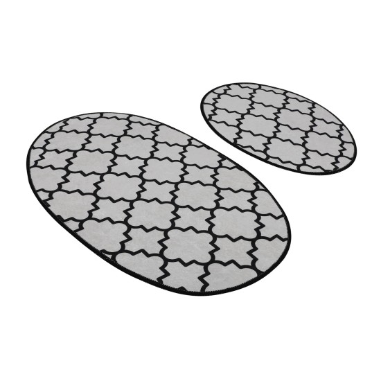 Bathmat Set (2 Pieces) Kupa - White Multicolor Lessentiel Bathmat Set (2 Pieces) Kupa - White Multicolor