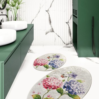 Bathmat Set (2 Pieces) Ortanca Multicolor