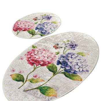 Bathmat Set (2 Pieces) Ortanca Multicolor