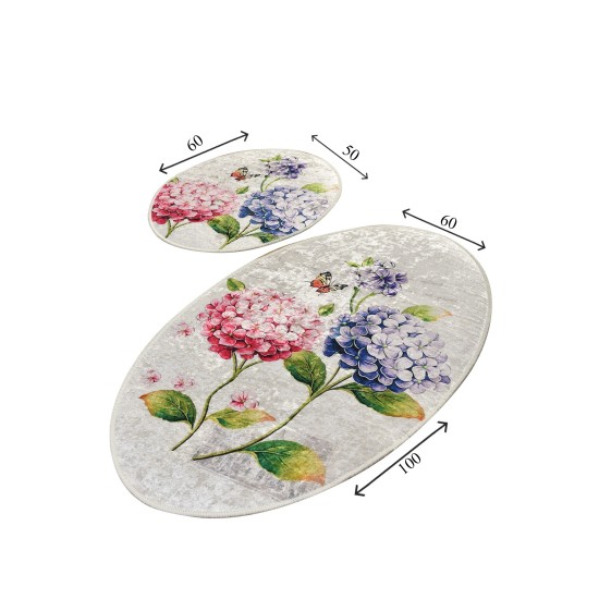 Bathmat Set (2 Pieces) Ortanca Multicolor Lessentiel Bathmat Set (2 Pieces) Ortanca Multicolor