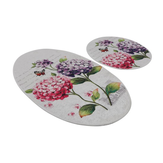 Bathmat Set (2 Pieces) Ortanca Multicolor Lessentiel Bathmat Set (2 Pieces) Ortanca Multicolor