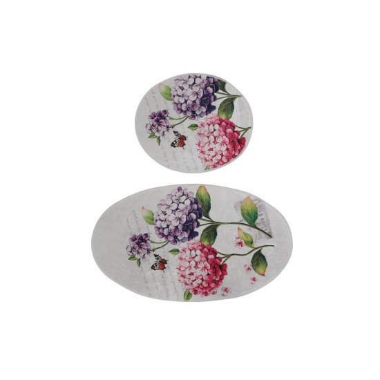 Bathmat Set (2 Pieces) Ortanca Multicolor Lessentiel Bathmat Set (2 Pieces) Ortanca Multicolor