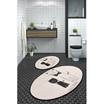 Bathmat Set (2 Pieces) Little Cats Multicolor