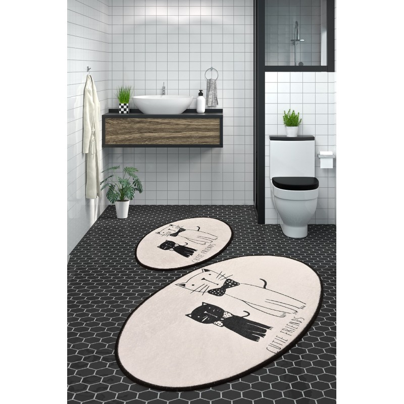 Lessentiel Bathmat Set (2 Pieces) Little Cats Multicolor
