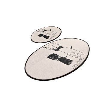 Bathmat Set (2 Pieces) Little Cats Multicolor