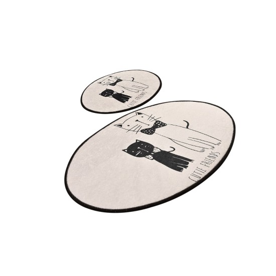 Bathmat Set (2 Pieces) Little Cats Multicolor Lessentiel Bathmat Set (2 Pieces) Little Cats Multicolor