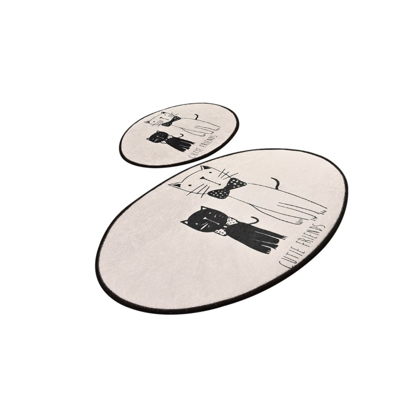 Lessentiel Bathmat Set (2 Pieces) Little Cats Multicolor